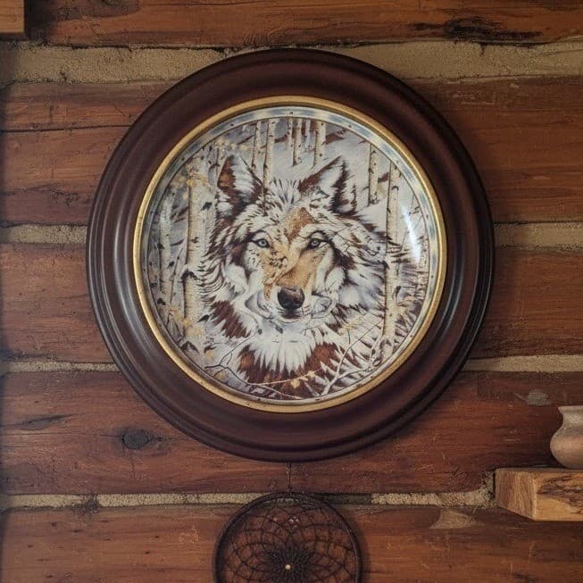 Bradford Exchange "Eyes Of The Wolf" Plate, Vintage Kindred Spirits Collection