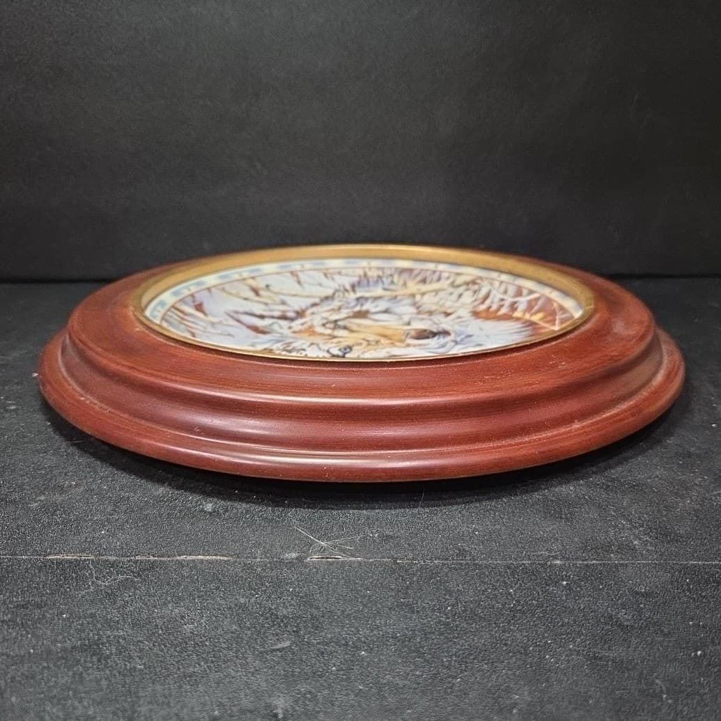 Bradford Exchange "Eyes Of The Wolf" Plate, Vintage Kindred Spirits Collection - Thumbnail 7