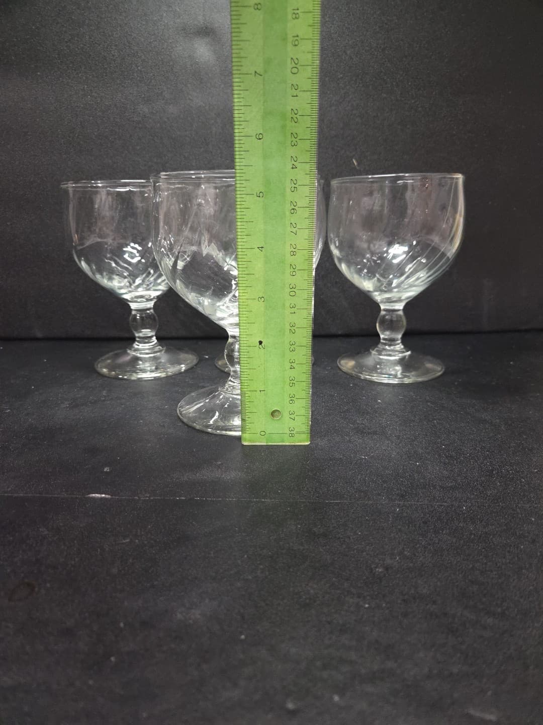 Gorham Style Wine Goblets, Verona Swirl Goblets, Vintage Glassware, Set of 4 - Thumbnail 8