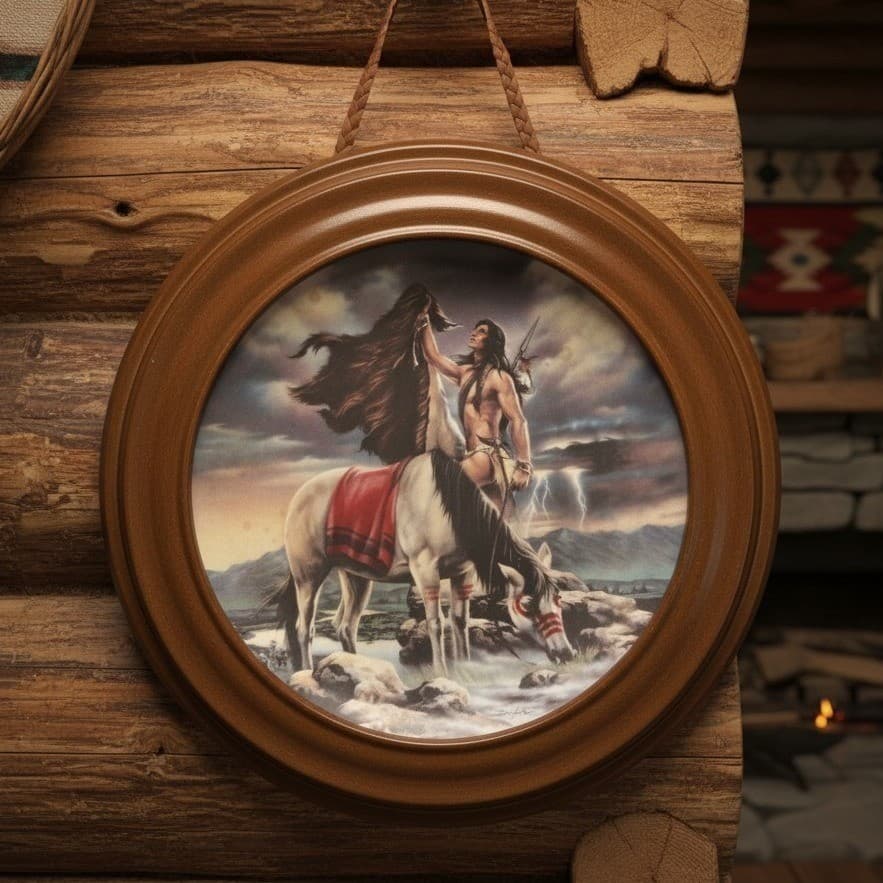 Bradford Exchange "The Provider" Collectors Plate, Hunters of the Spirit Decor