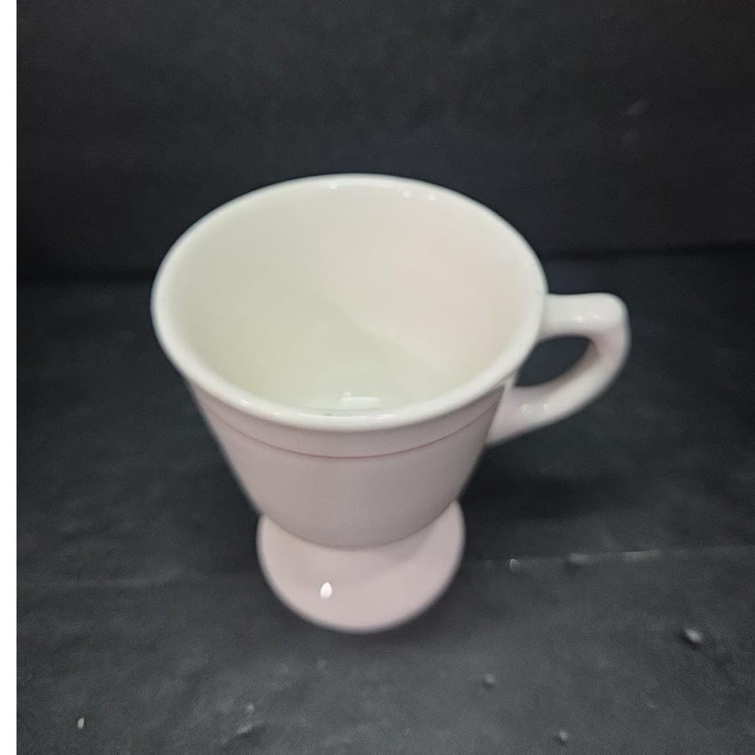 Walker China Vintage Coffee Cup, Ohio Dutch Pantry Pedestal Mug, Burgundy Stripe - Thumbnail 6