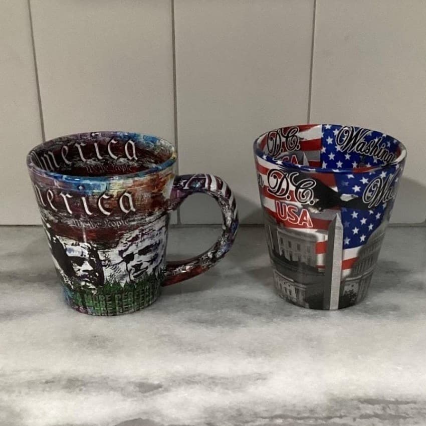 American Souvenir Coffee Cups, Set of 2, Washington DC & Mount Rushmore Mugs - Thumbnail 11