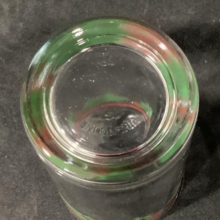 KIG Christmas Red Band Tumblers, Set of 4, Vintage Holly Berries Design Glasses - Thumbnail 6