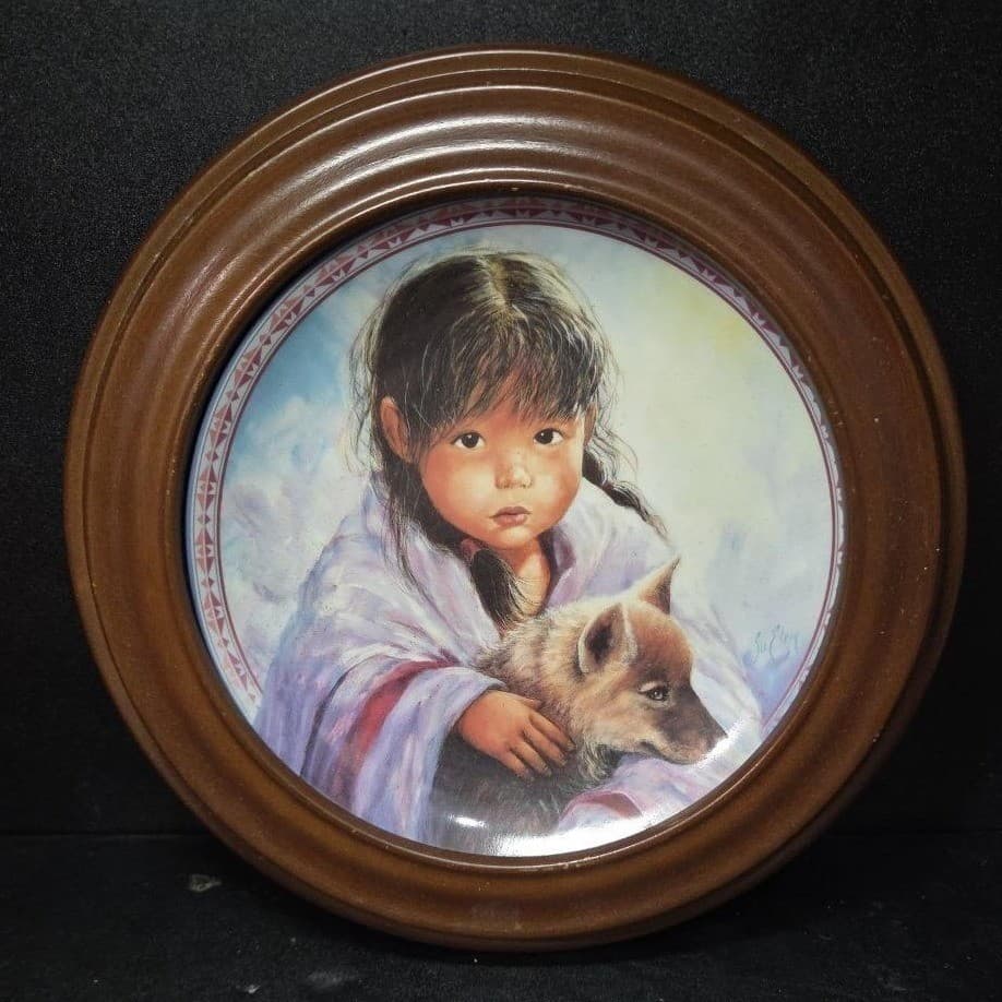 Bradford Exchange "Wrapped in Love" Collectors Plate, Children Of The Land - Thumbnail 2