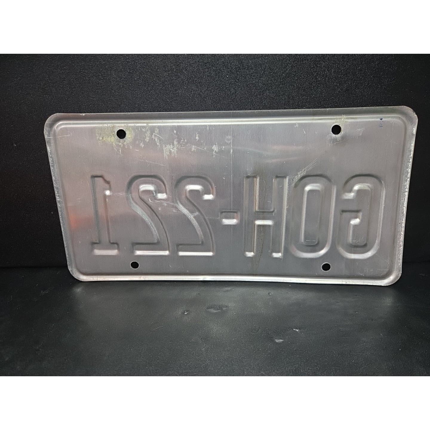 Virginia License Plate GOH-221, Blue White Embossed Collectible, Vintage 1994 - Thumbnail 2