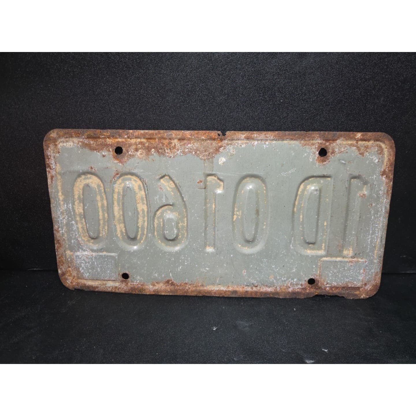 Alabama License Plate 1D 01600, Vintage 1985 Heart of Dixie, Rusted Patina - Thumbnail 2