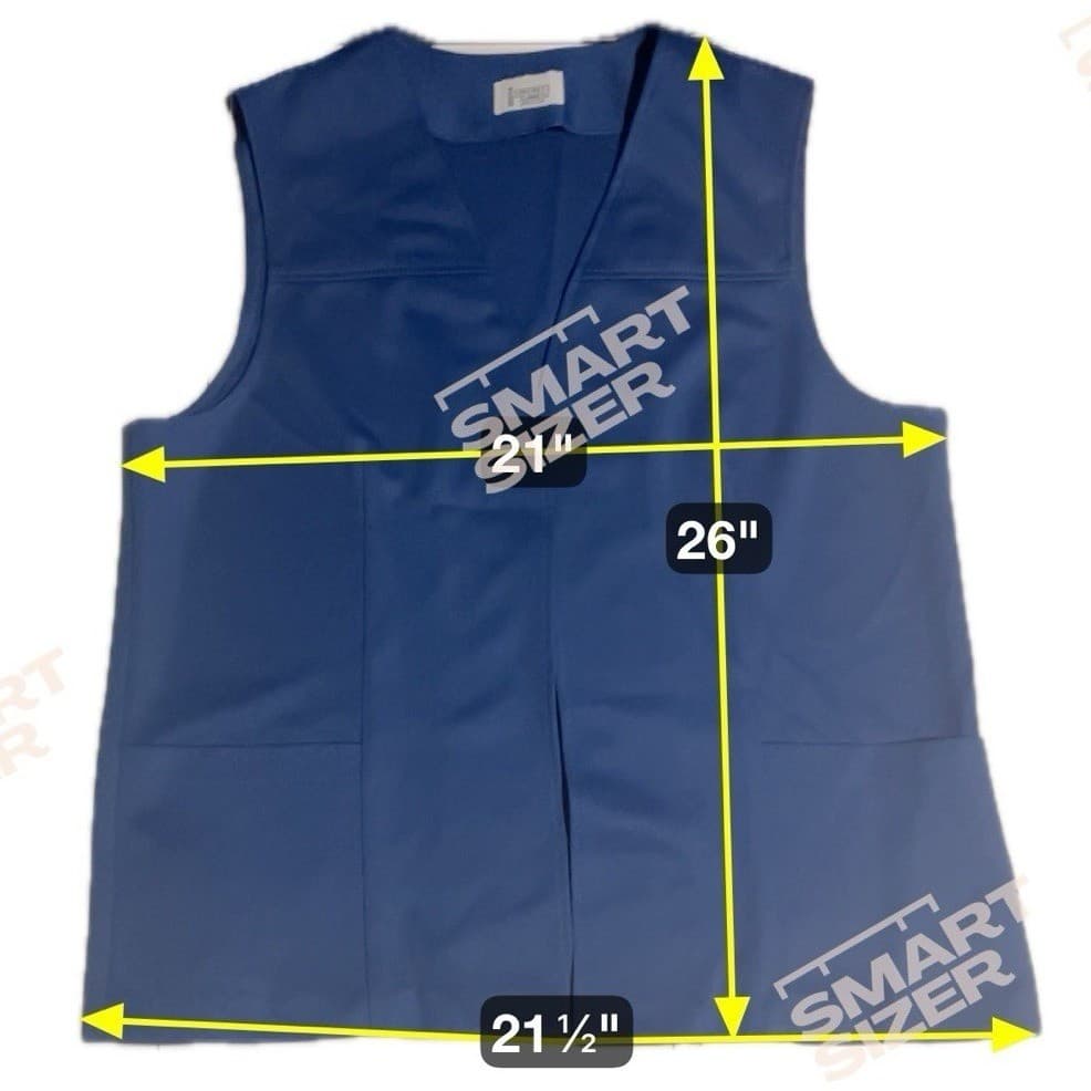 Cricket Lane Vintage Royal Blue Open Front Tailored Vest, Women's Size 14, USA - Thumbnail 2