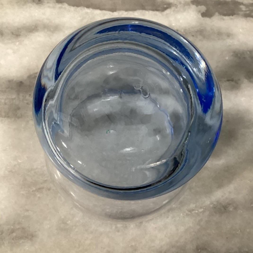 Libbey Blue Bangles Lowball Tumblers, Set of 4, Vintage Rocks Glasses, Barware - Thumbnail 5