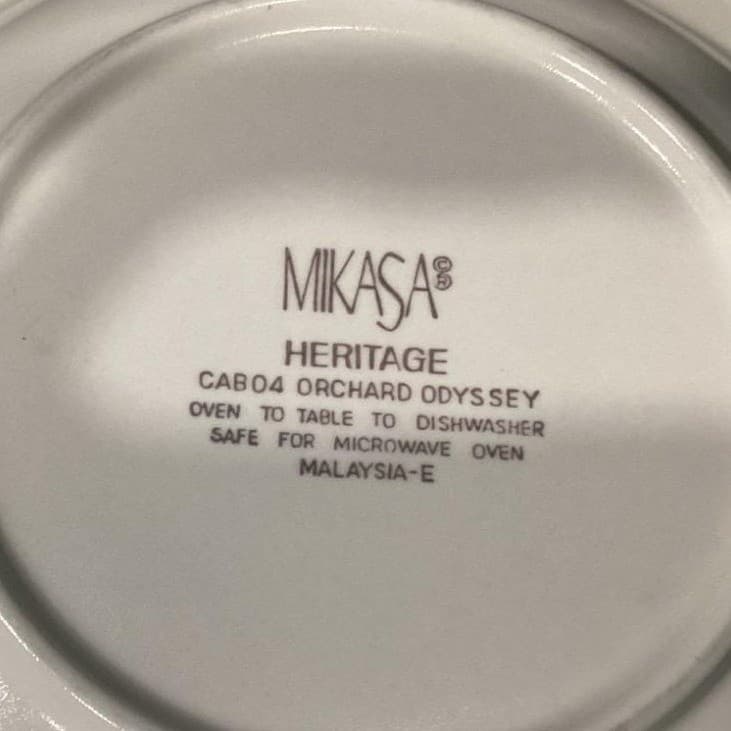 Mikasa Heritage Orchard Odyssey Cereal Bowls, Set of 4, Vtg Stoneware Dinnerware - Thumbnail 5
