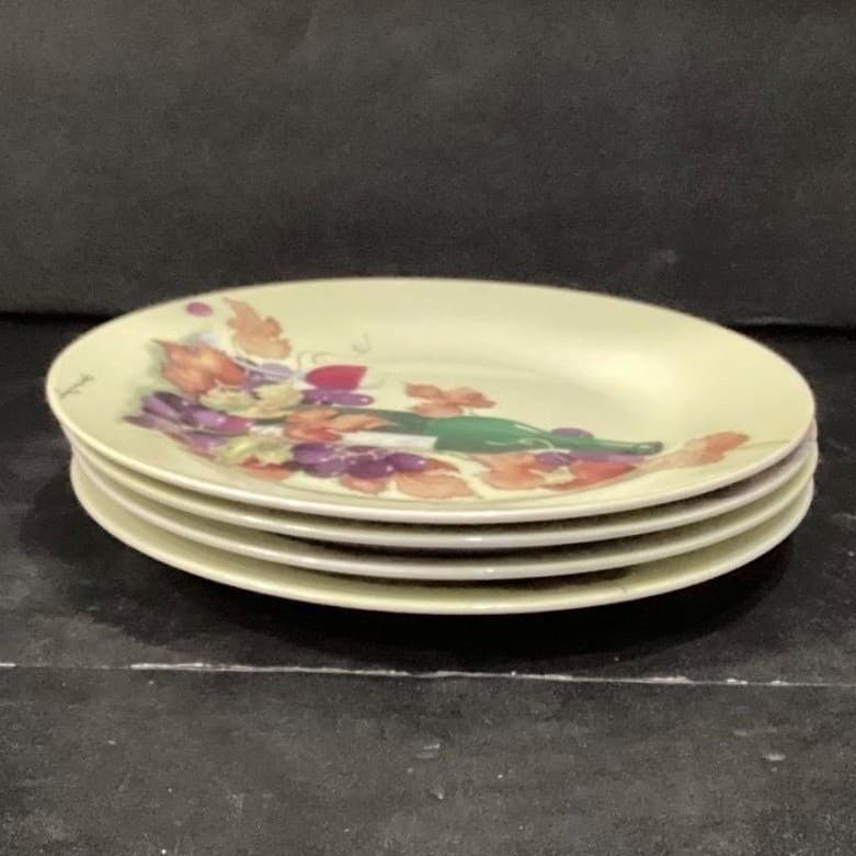 Royal Norfolk Fruit & Wine Theme Salad Plates, Set of 4, Christine Coleman Art - Thumbnail 10