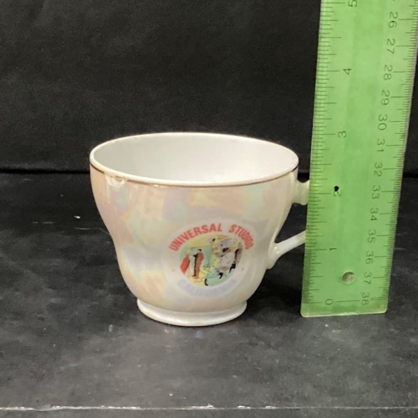 Universal Studios Iridescent Teacup & Saucer , Vtg Souvenir Keepsake, Tableware - Thumbnail 12