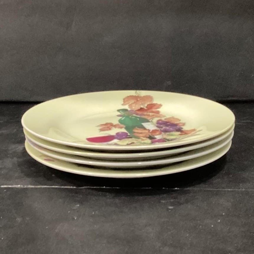 Royal Norfolk Fruit & Wine Theme Salad Plates, Set of 4, Christine Coleman Art - Thumbnail 7