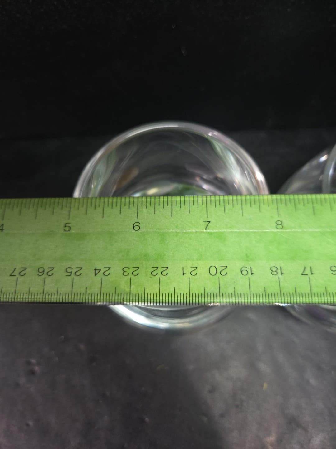 Block Thumb Cut Crystal Ball Glasses Set, Colored Circles, Glassware, Set Of 2 - Thumbnail 9