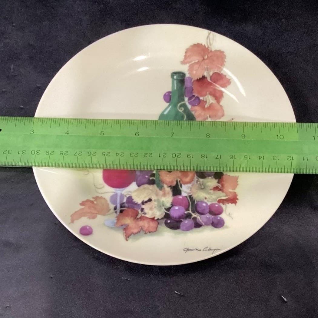 Royal Norfolk Fruit & Wine Theme Salad Plates, Set of 4, Christine Coleman Art - Thumbnail 11