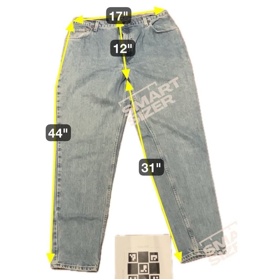 Levis 551 Vintage Relaxed Fit Tapered Leg Blue Jeans, Women's Size 16 Long - Thumbnail 2