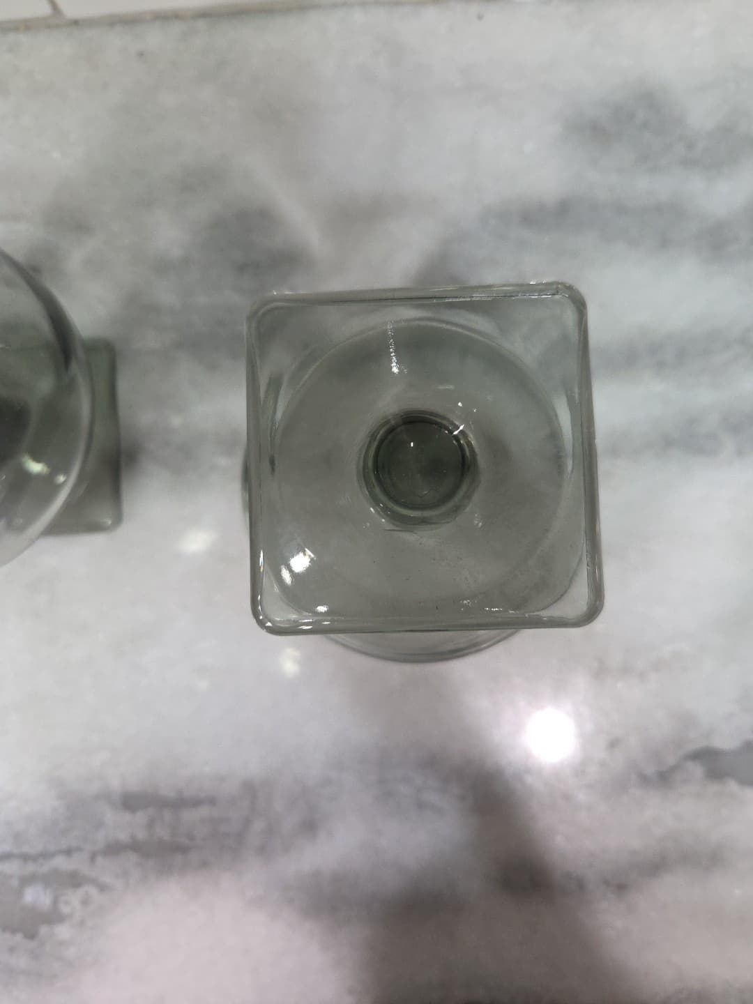 Federal Glass Nordic Midnight Sherbet Glasses, Vintage Set of 2, "A" Monogram - Thumbnail 7