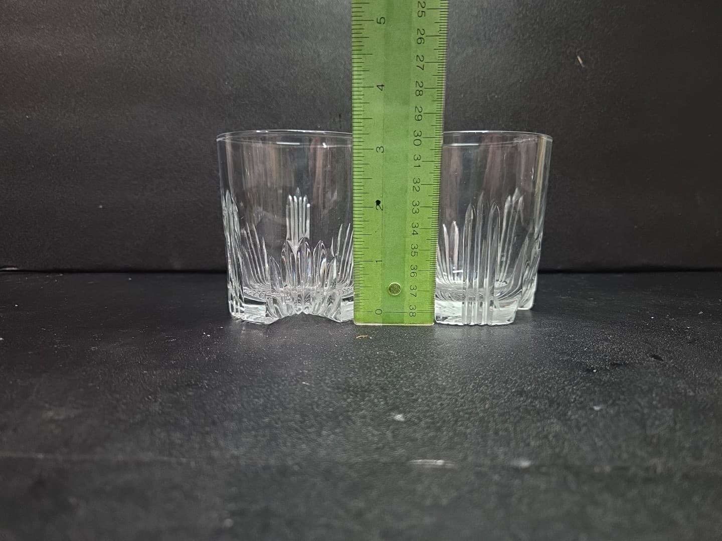 Bormioli Rocco Crystal Rocks Glasses, Set of 2, Vertical Fan Cut, 3.5" Barware - Thumbnail 8