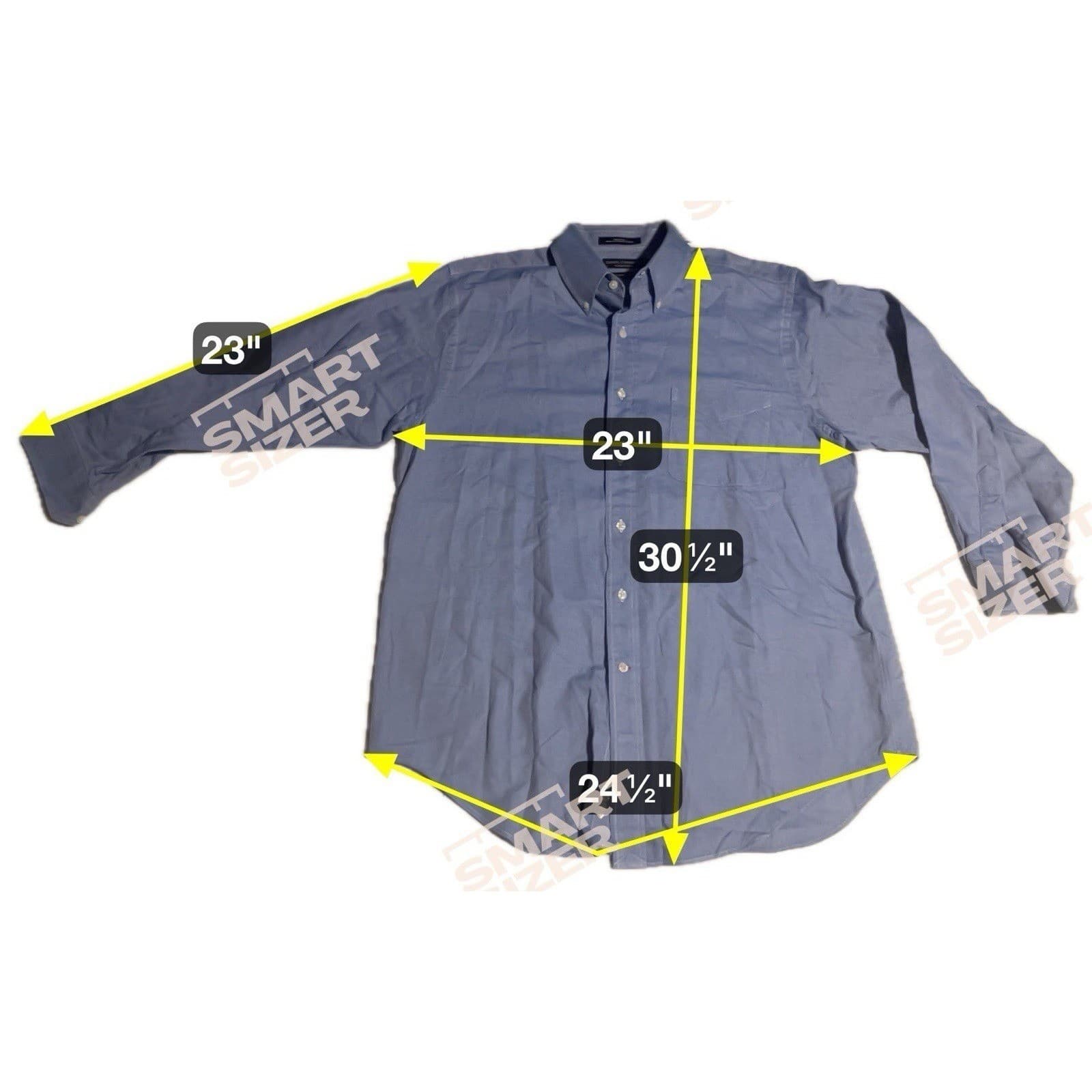 Daniel Cremieux Collection Staney Shirt, Men's 16.5 33, Blue Cotton Button Down - Thumbnail 2