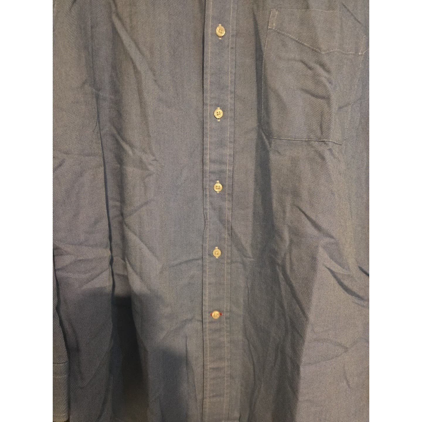 Daniel Cremieux Collection Staney Shirt, Men's 16.5 33, Blue Cotton Button Down - Thumbnail 6