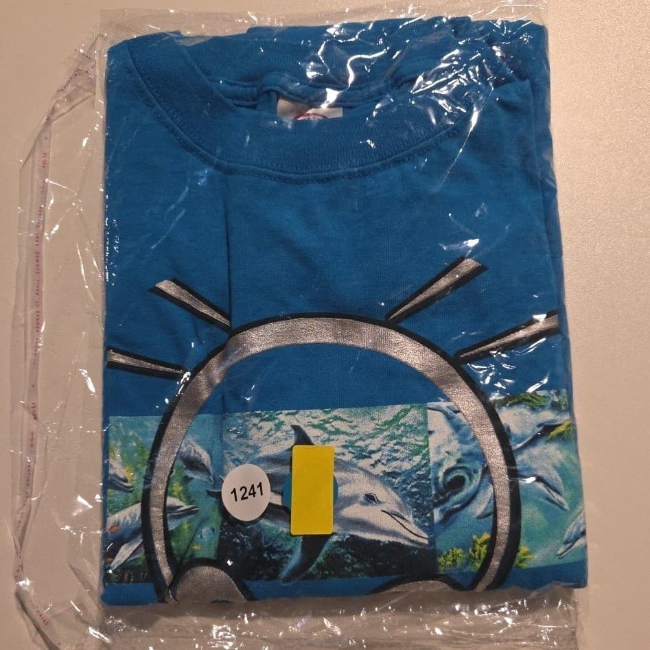 SeaWorld Dolphin Graphic T-Shirt, Men's Large, Blue Delta Magnum Weight Cotton - Thumbnail 8