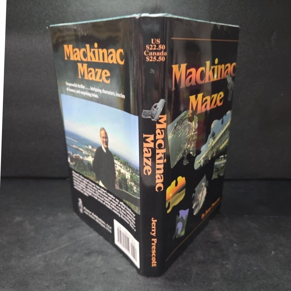 Mackinac Maze by Jerry Prescott, Signed First Edition Hardcover, 1997 Mystery - Thumbnail 9