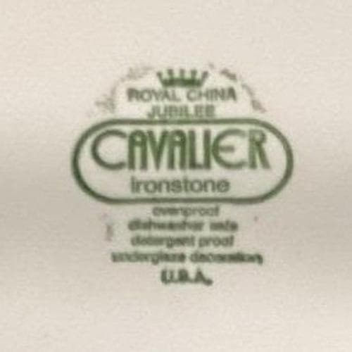 Royal China Cavalier Ironstone Jubilee Dinner Plate, Vtg Yellow Flower Pattern - Thumbnail 3