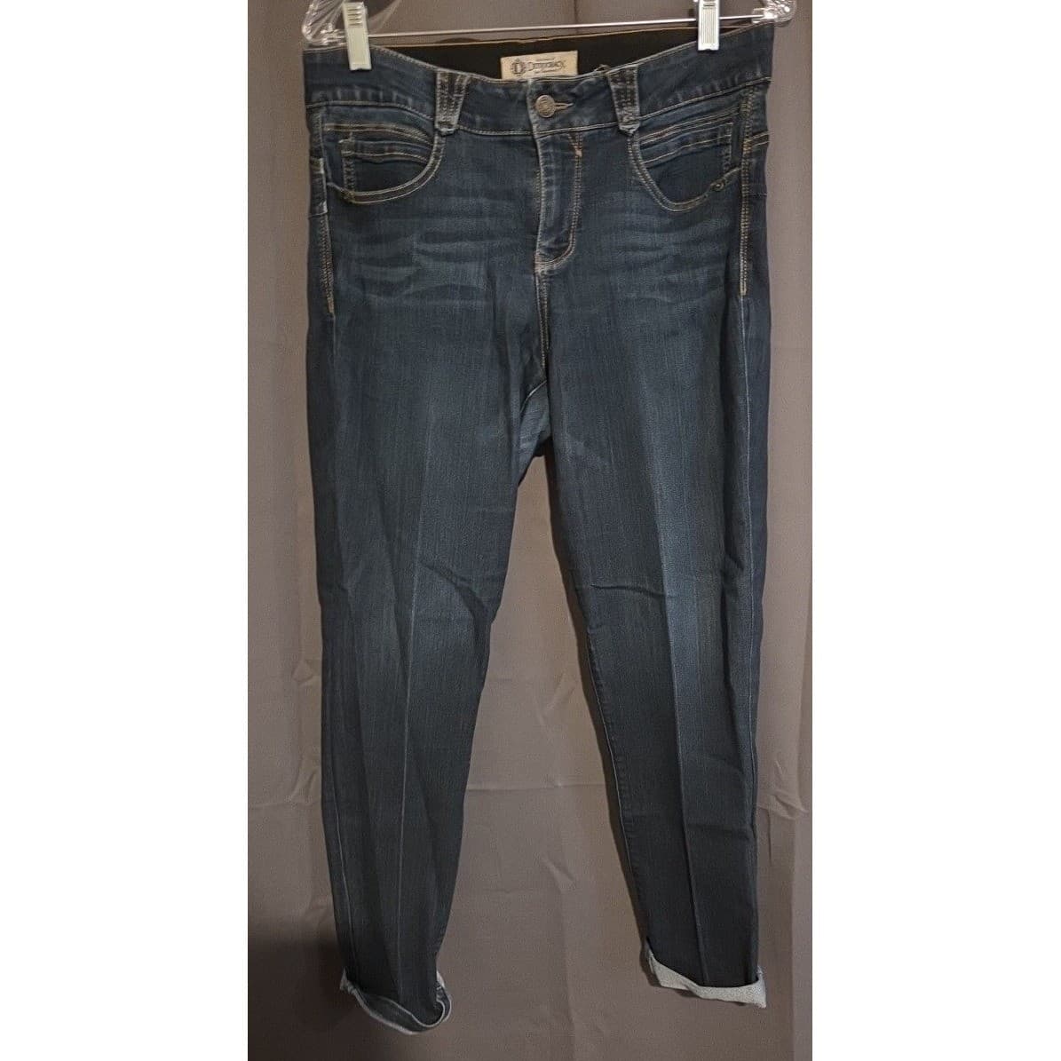 Democracy Ab solution Booty Lift Dark Wash Blue Skinny Jeans, Size 10, B1105ADBX - Thumbnail 3