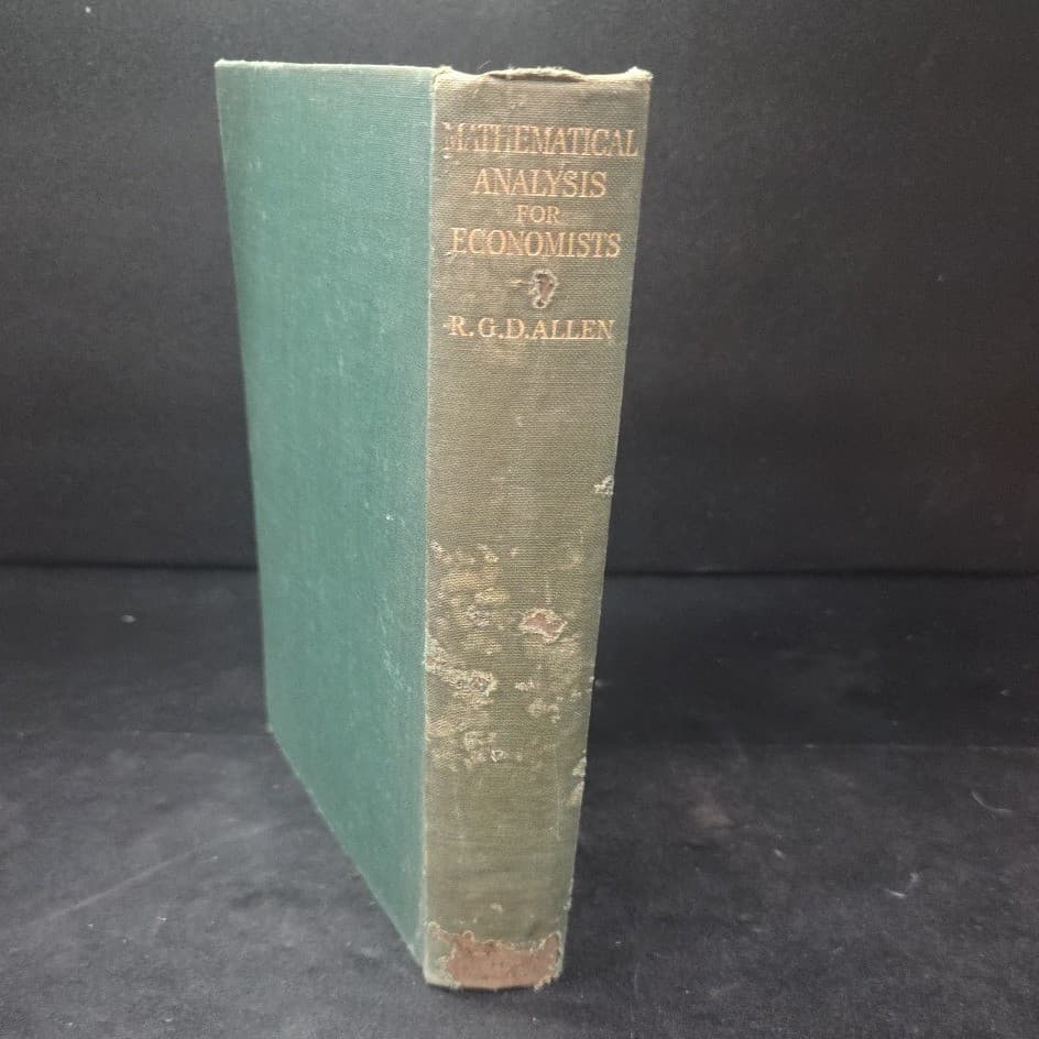Mathematical Analysis for Economists R.G.D Allen 1950 Macmillan London Hardcover - Thumbnail 10