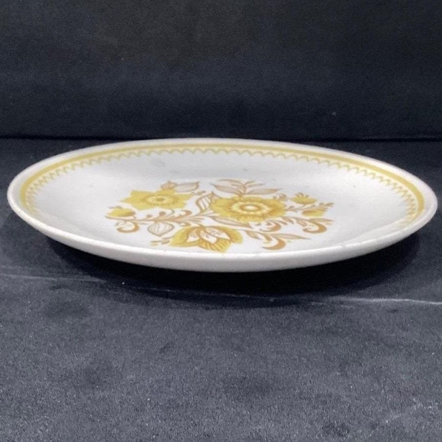 Royal China Cavalier Ironstone Jubilee Dinner Plate, Vtg Yellow Flower Pattern - Thumbnail 8