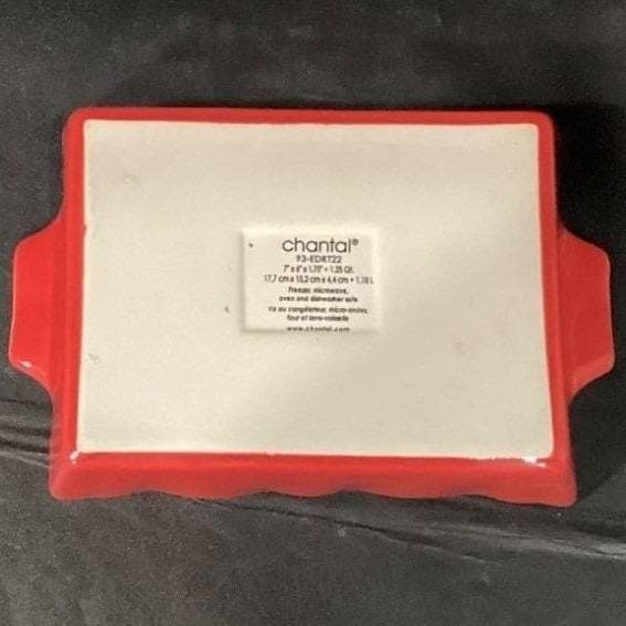 Chantal 1.25 Qt Red Ceramic Baking Dish, #93-EDRT22, Modern Stoneware Bakeware - Thumbnail 3