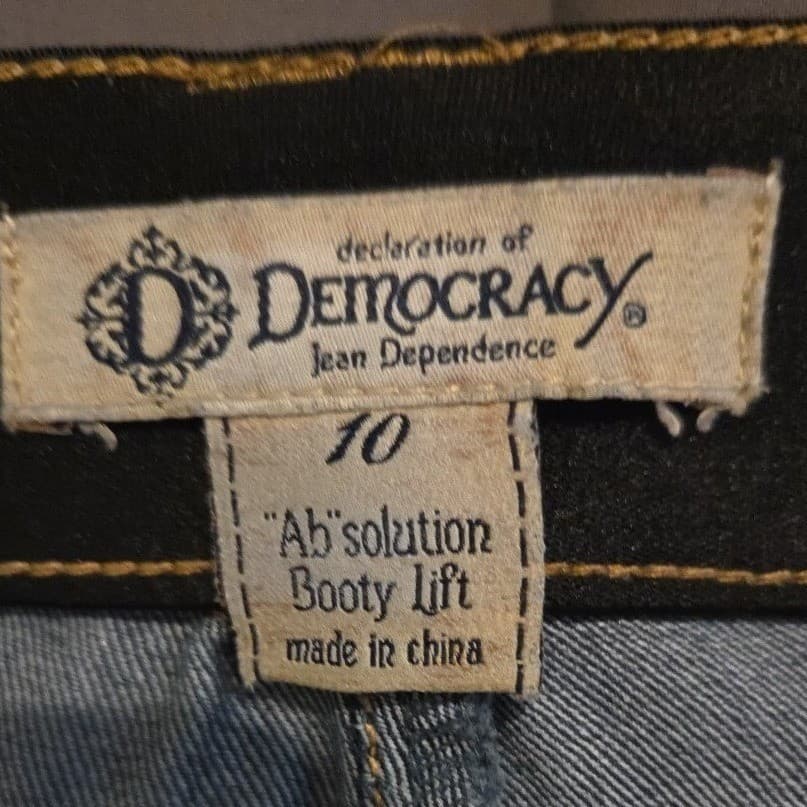 Democracy Ab solution Booty Lift Dark Wash Blue Skinny Jeans, Size 10, B1105ADBX - Thumbnail 5