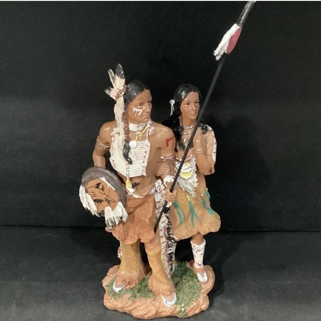 Ebros Hand-Painted Eagle Warrior Couple Figurine, Husband & Wife Family Sculptur - Thumbnail 5