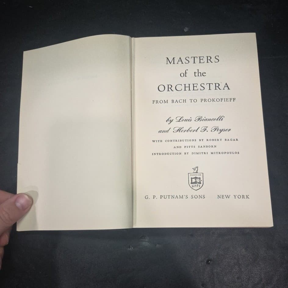 Masters of the Orchestra Bach to Prokofieff, 1954 Hardcover, Biancolli Peyser - Thumbnail 4