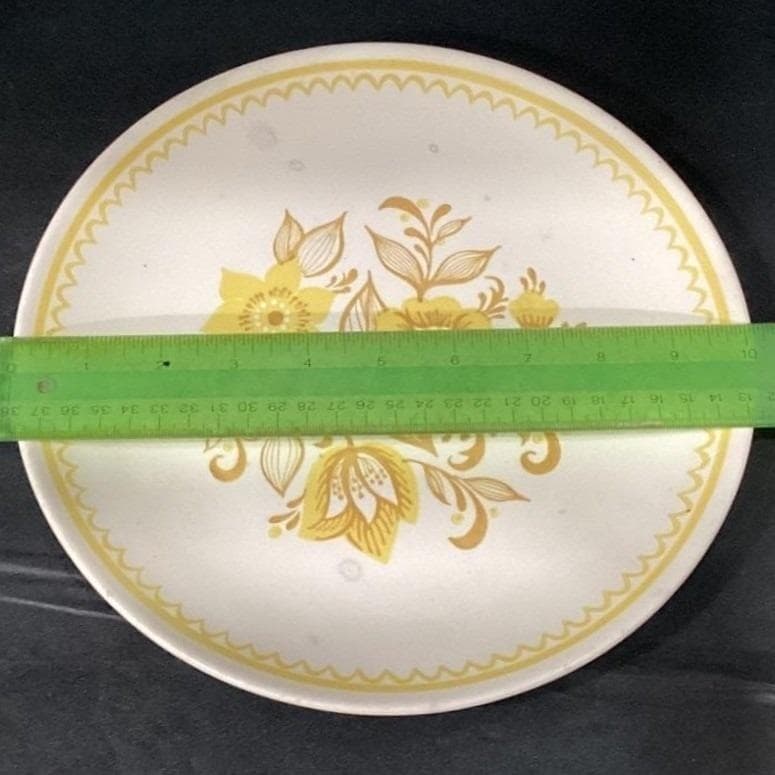 Royal China Cavalier Ironstone Jubilee Dinner Plate, Vtg Yellow Flower Pattern - Thumbnail 2