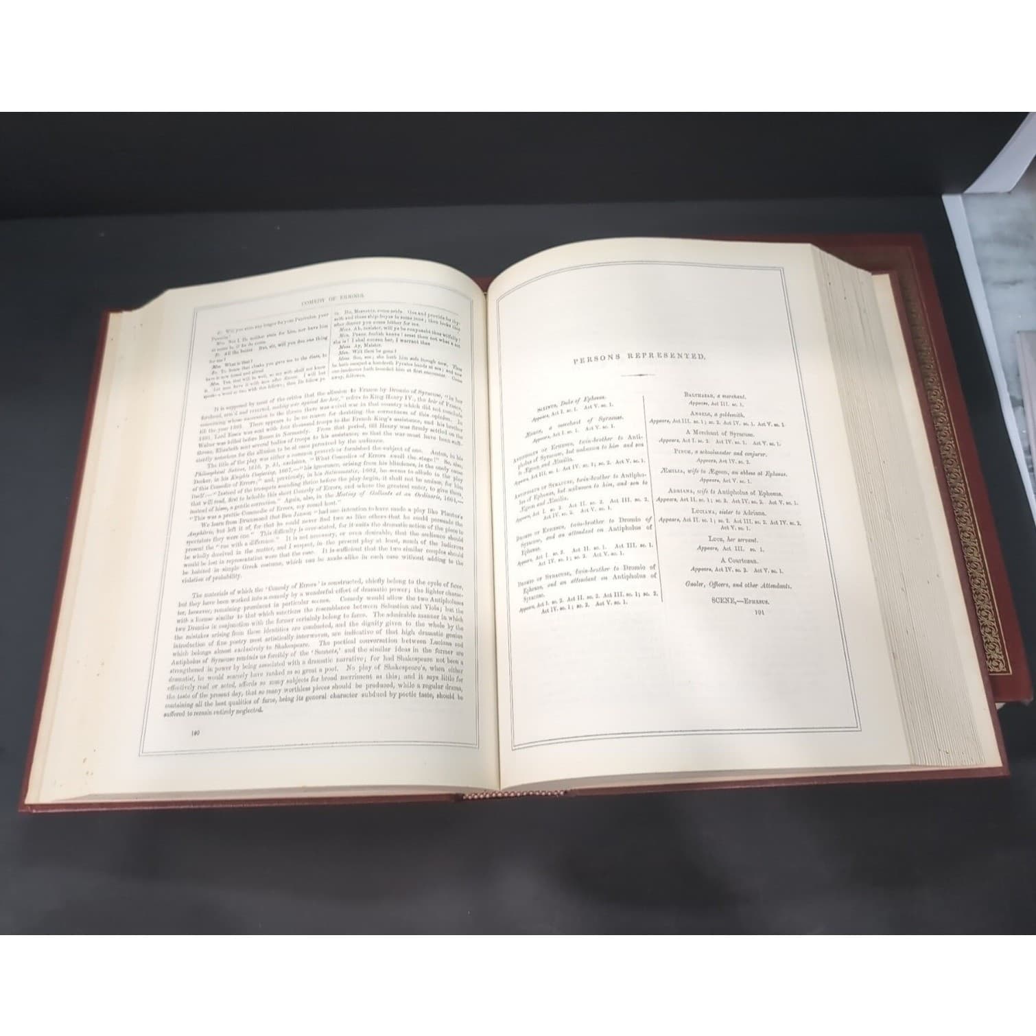 William Shakespeare Complete Works, 3 Volume Set, Wellfleet Press Red Gold Gilt - Thumbnail 7