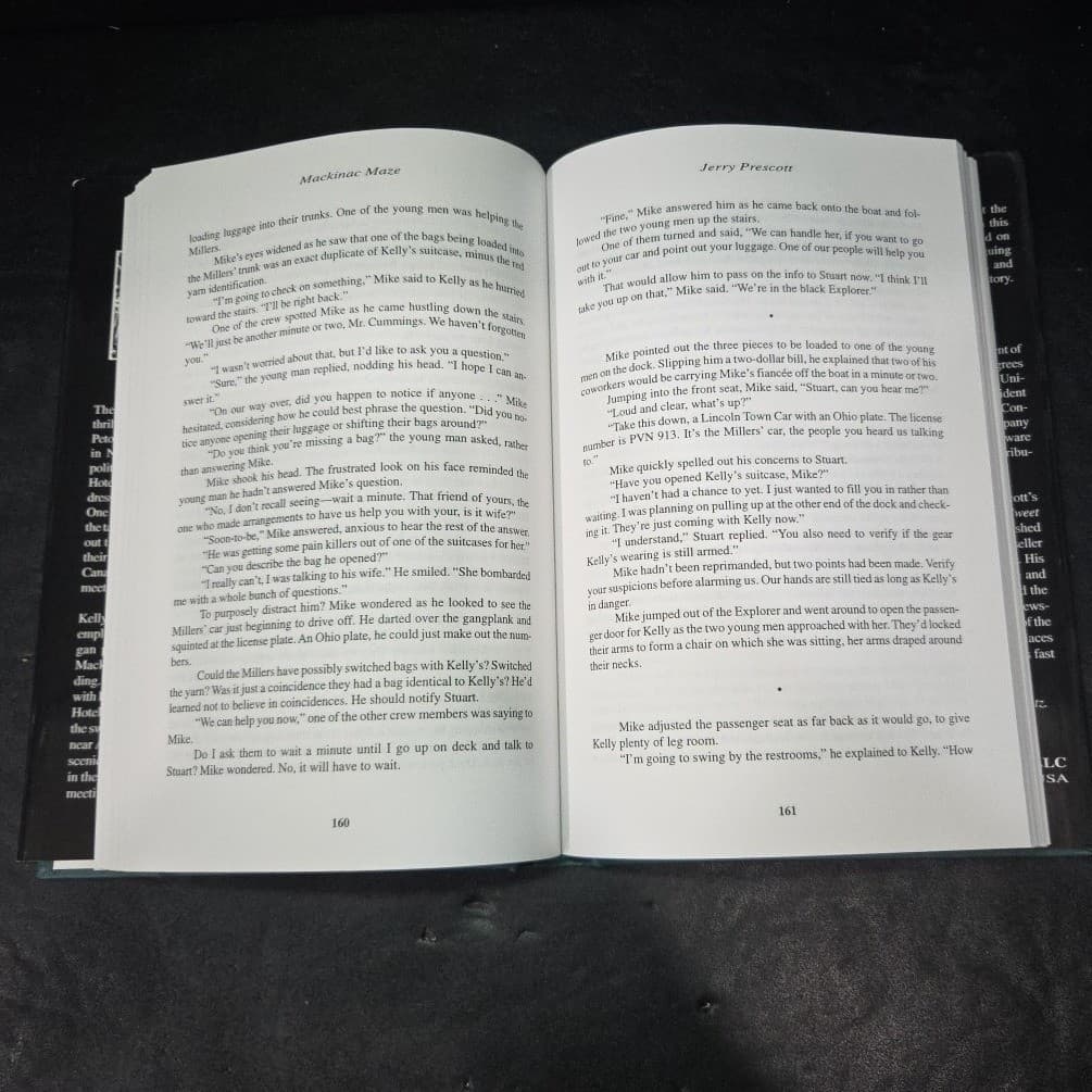 Mackinac Maze by Jerry Prescott, Signed First Edition Hardcover, 1997 Mystery - Thumbnail 6
