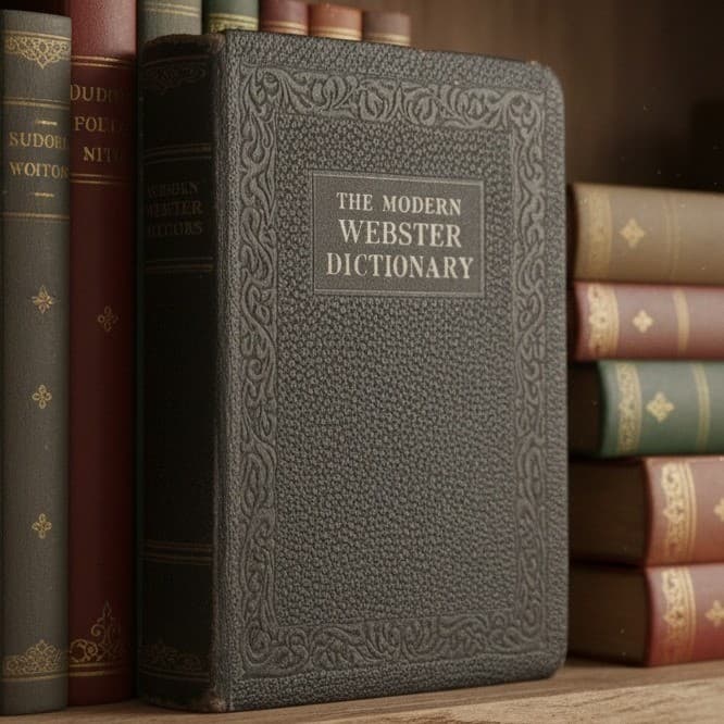 The Modern Webster Dictionary, World Syndicate Publishing Black, Vintage 1937