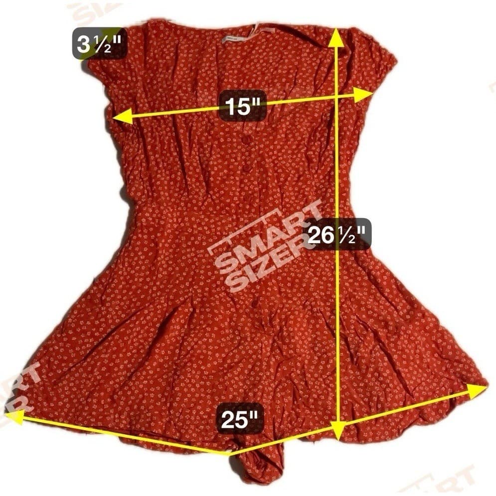 Kimchi Blue Red Floral Button Front V-Neck, Size 4 Romper, Urban Outfitters - Thumbnail 2