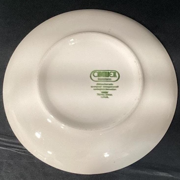 Royal China Cavalier "Gingham Garden" Dinner Plates, Set of 2 Vintage USA Floral - Thumbnail 4