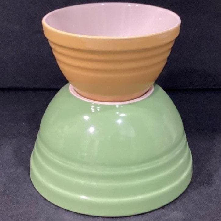 Cooks Tools Nesting Bowls, Set of 2, Vintage Ribbed Ceramic Kitchenware Bakeware - Thumbnail 13