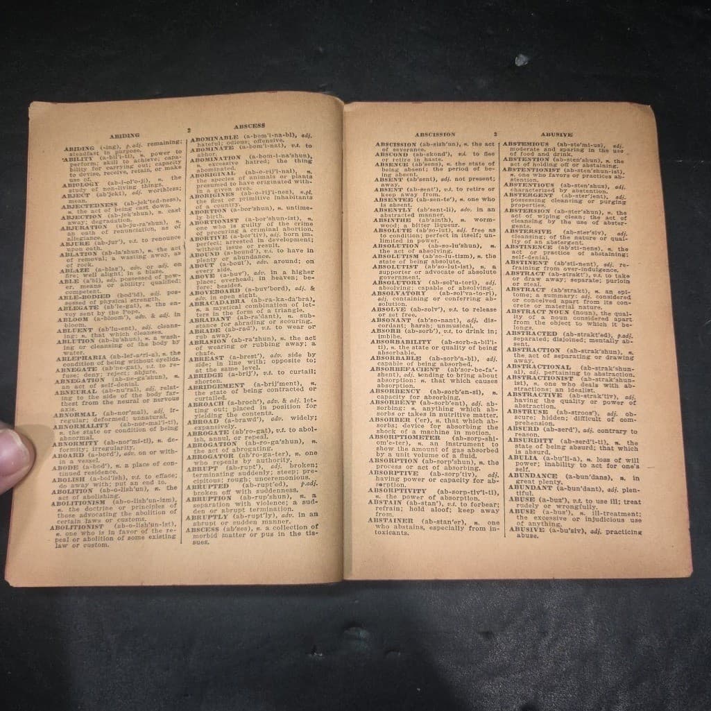 The Modern Webster Dictionary, World Syndicate Publishing Black, Vintage 1937 - Thumbnail 4
