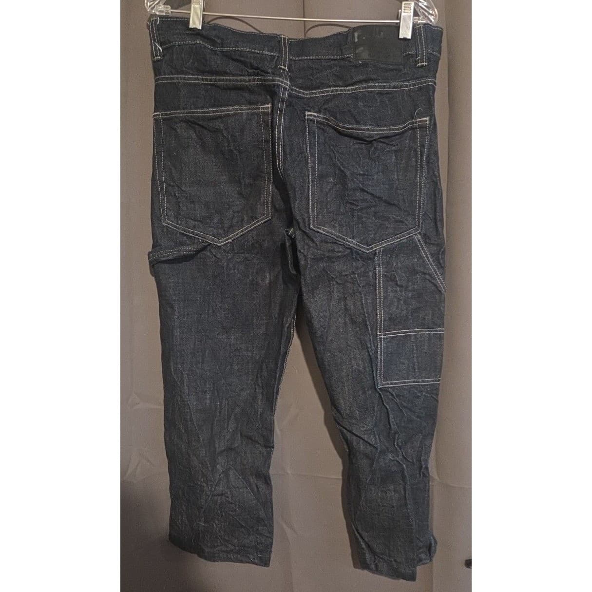 King Maker Indigo Carpenter Jeans, Men's Size 36, Contrast Stitch Utility Denim - Thumbnail 4