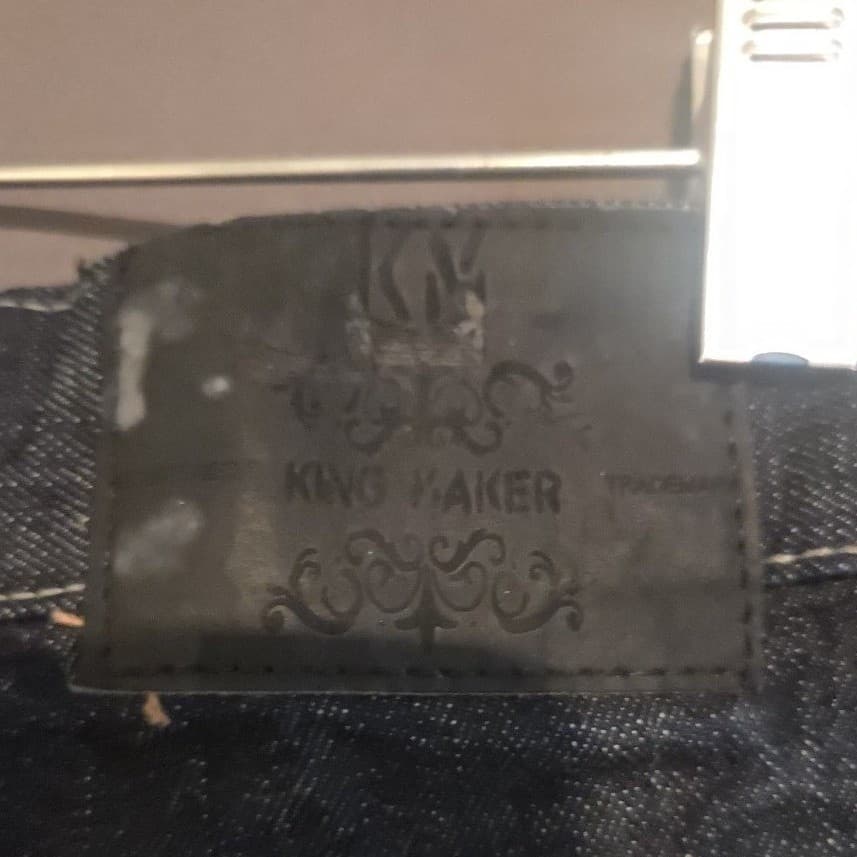 King Maker Indigo Carpenter Jeans, Men's Size 36, Contrast Stitch Utility Denim - Thumbnail 6