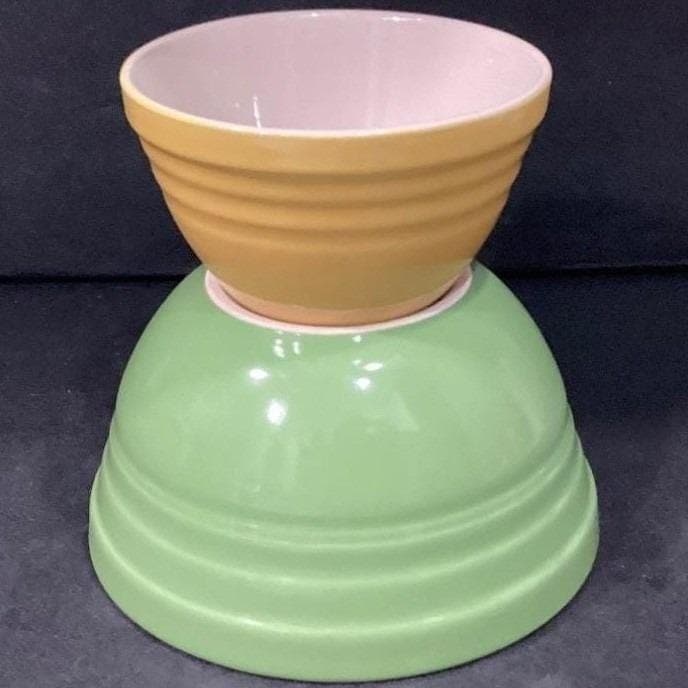 Cooks Tools Nesting Bowls, Set of 2, Vintage Ribbed Ceramic Kitchenware Bakeware - Thumbnail 12