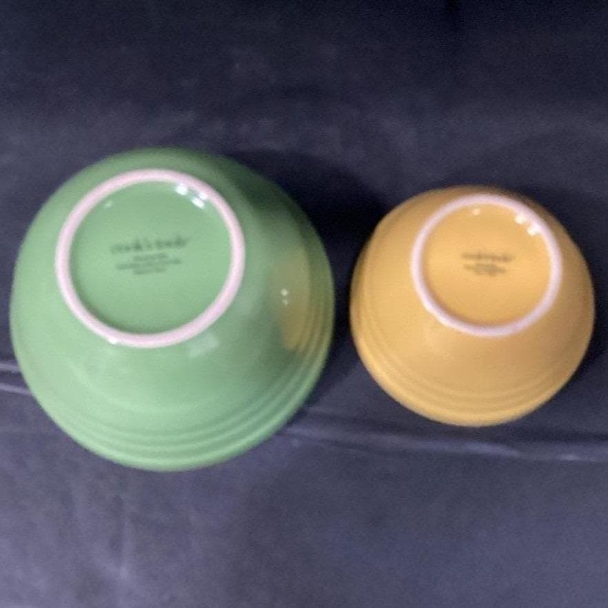 Cooks Tools Nesting Bowls, Set of 2, Vintage Ribbed Ceramic Kitchenware Bakeware - Thumbnail 7