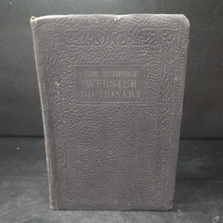 The Modern Webster Dictionary, World Syndicate Publishing Black, Vintage 1937 - Thumbnail 2