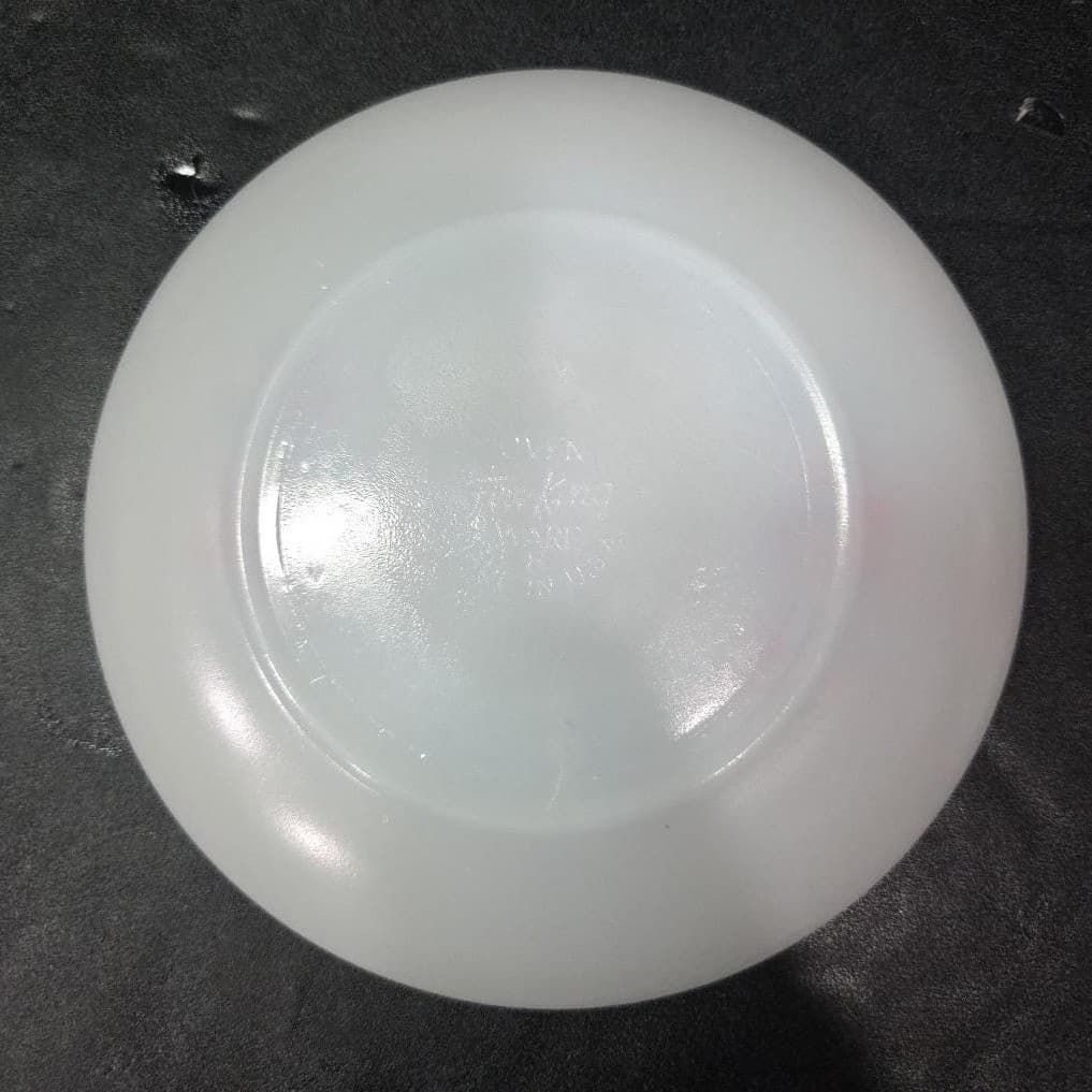 Anchor Hocking Fire King Primrose Saucers, Set of 2, Vintage Floral Milk Glass - Thumbnail 4
