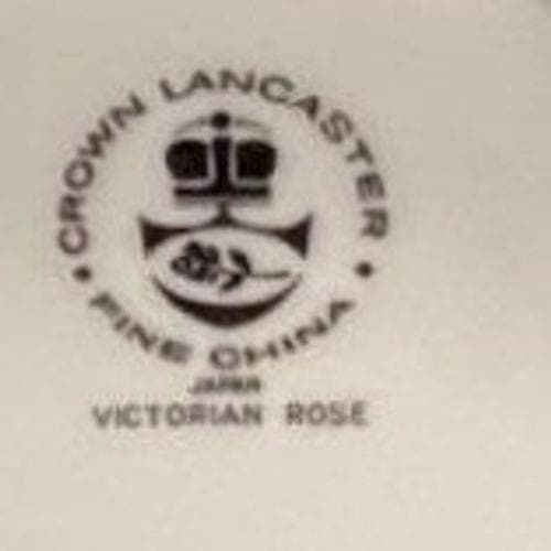 Crown Lancaster "Victorian Rose" Saucers, Set of 4, Vintage White Porcelain - Thumbnail 3