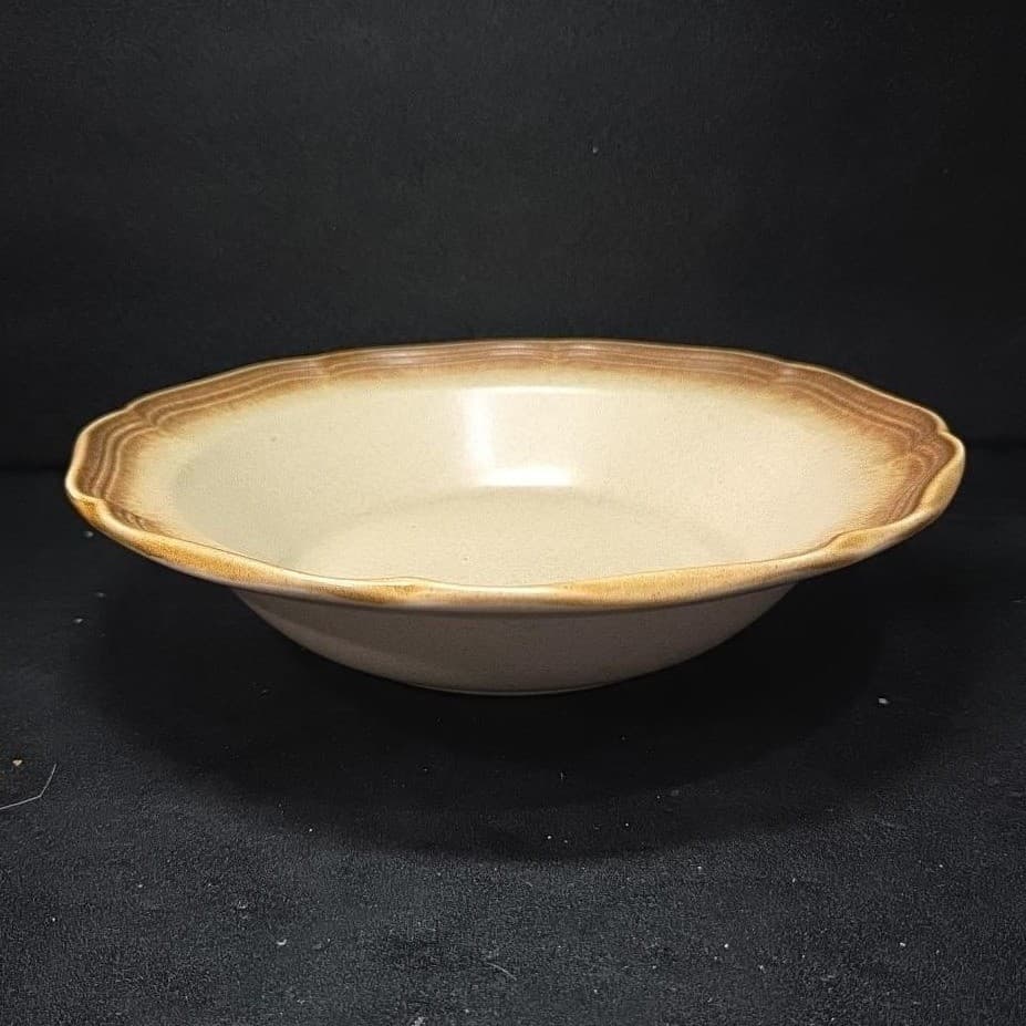 Mikasa Whole Wheat Vegetable Serving Bowl, Vtg Stoneware Tableware, Dinnerware - Thumbnail 2