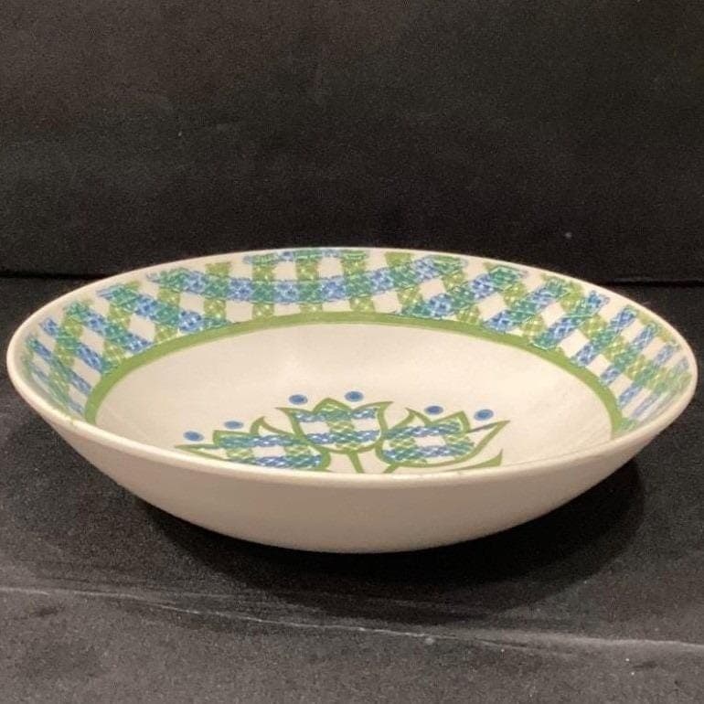 Royal China Cavalier "Gingham Garden" Serving Bowl, Vintage Tulip Floral Pattern - Thumbnail 7